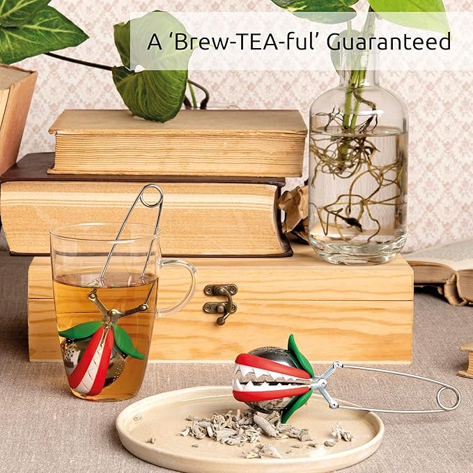Cute Tea Infuser by OTOTO - Loose Leaf Tea Steeper, Tea Accessories, Tea Diffusers, Tea Infuser for Loose Leaf Tea, Tea Strainers, Cute Gifts, Tea Gift Set, Kitchen Gifts, Cooking Gadgets