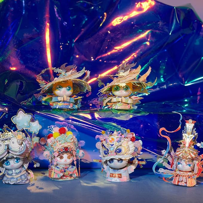 MU 3D Metal Puzzles Chinese Kung Fu Master Shifu Cat Brother Figures Kitty Model, Metal Models Kits Miniature Building for Adult to Build, Hobby Birthday New Year Gifts Collectibles Desk Decor