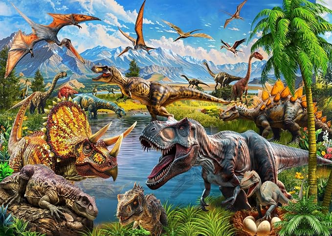 Puzzles for Kids Ages 6-8 – 200 Piece Dinosaur Puzzle for Kids Ages 6-12 – Fun and Educational Gift for Boys and Girls