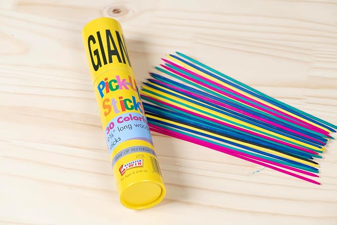 Pressman Giant Pick Up Sticks - Classic Game from Yesterday That's Fun Today , Yellow , One Size Fits All