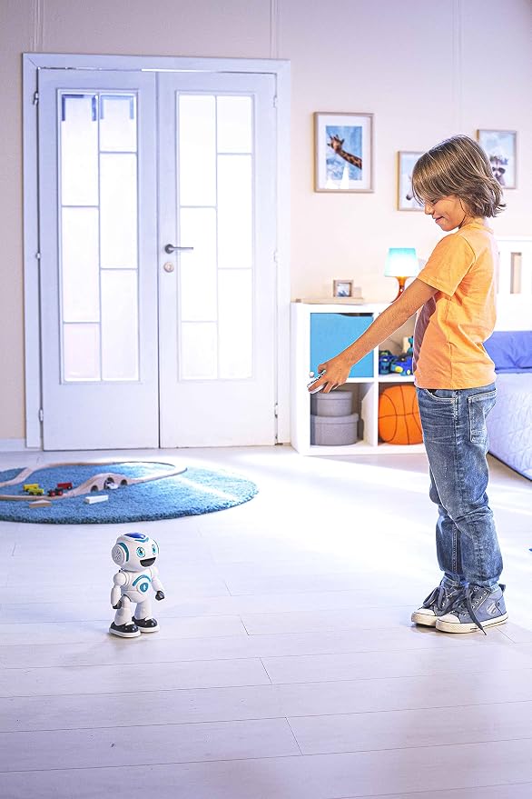 LEXiBOOK - Powerman Master Interactive Toy Robot That Reads in The Mind Toy for Kids Dancing Plays Music Animal Quiz STEM Programmable Remote Control Robot Junior - ROB25EN
