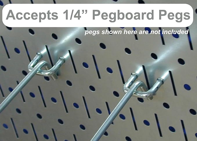 Wall Control Pegboard Organizer 4 ft. Metal Pegboard Standard Tool Storage Kit with Galvanized Toolboard and Black Accessories