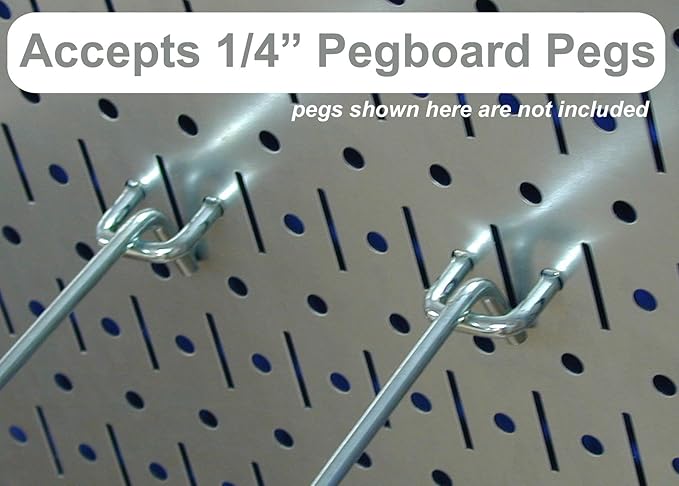 Wall Control Kitchen Pegboard Organizer Pots and Pans Storage Rack Organization Kit with Grey Pegboard and White Accessories