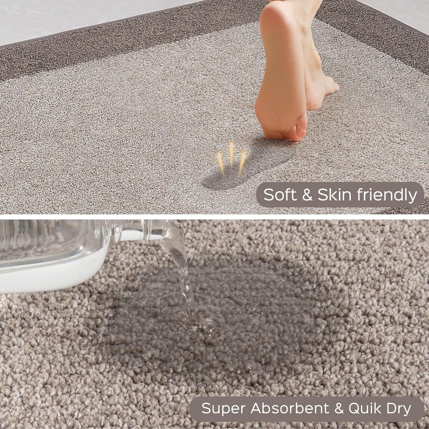 Machine Washable Kitchen Rug 24" x 96", Non Slip Kitchen Mat for Floor, Absorbent Entrance Runner Rug for Bedroom, Hallway, Bathroom, Door (Roll Packing)