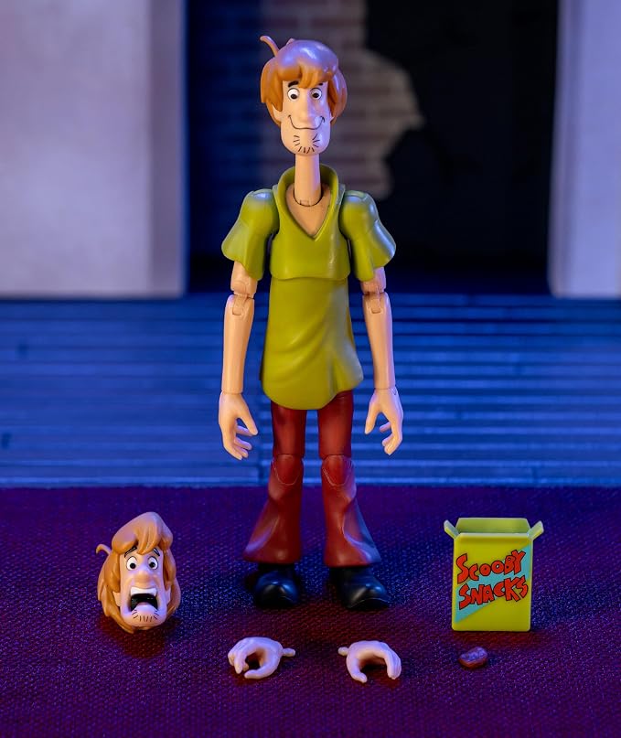 Jada Scooby-Doo! Wave 1 Shaggy Action Figure – 1:12 Deluxe Scale Toys – 6" Tall, Fully Articulated, Collector Packaging