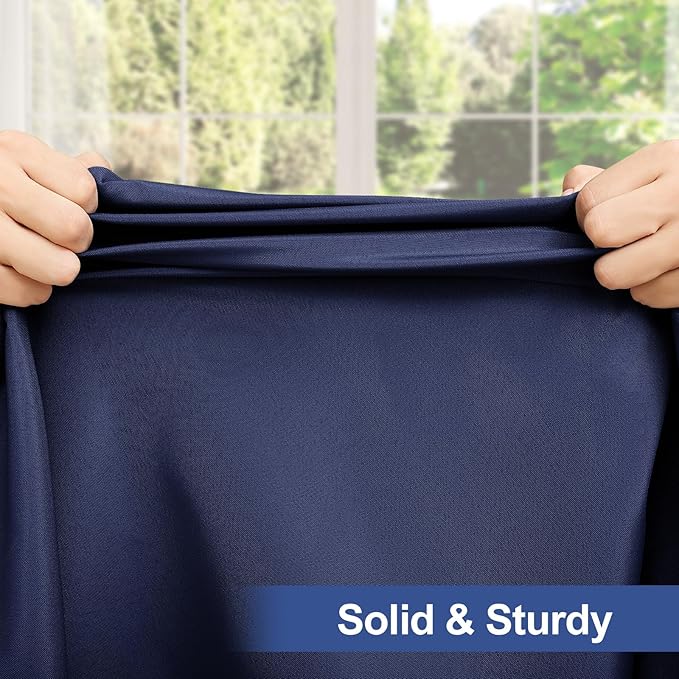 homing Rectangle Table Cloth Cover, Waterproof Polyester Elastic Fitted Tablecloth, Fits for 4 Foot Folding Tables, Washable Table Protector for Picnic, Camping, Outdoor (Navy Blue, 30" x 48")