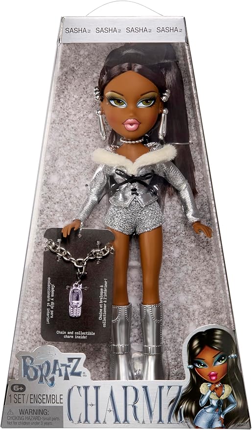 Bratz Charmz Sasha Fashion Doll with Collectible Charm Bracelet