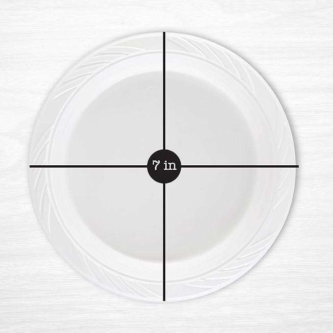 PLASTICPRO 800 Count Disposable 7 Inch White Plastic Plates