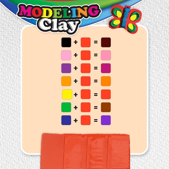 BAZIC Products Red Modeling Clay, 1 lb, Non-Hardening, for Sculpting Art Crafts, Reusable, 2 Pack