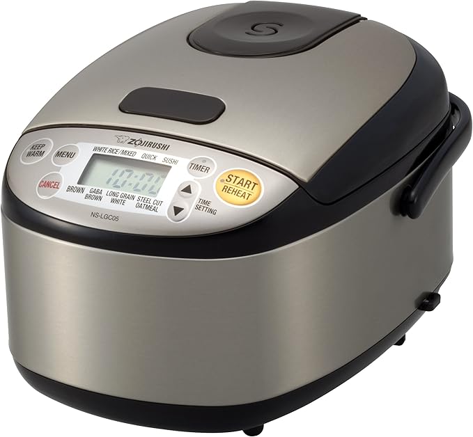 Zojirushi EP-PFC20HA Electric Skillet and Zojirushi NS-LGC05XB Micom Rice Cooker & Warmer Bundle
