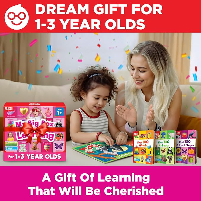 Doctor Jupiter My Big Box of Learning | Toys for Toddlers Ages 1-2-3 | Toddler Learning & Educational Activities for 1+ Year Old Girls | Gift Ideas for Birthdays