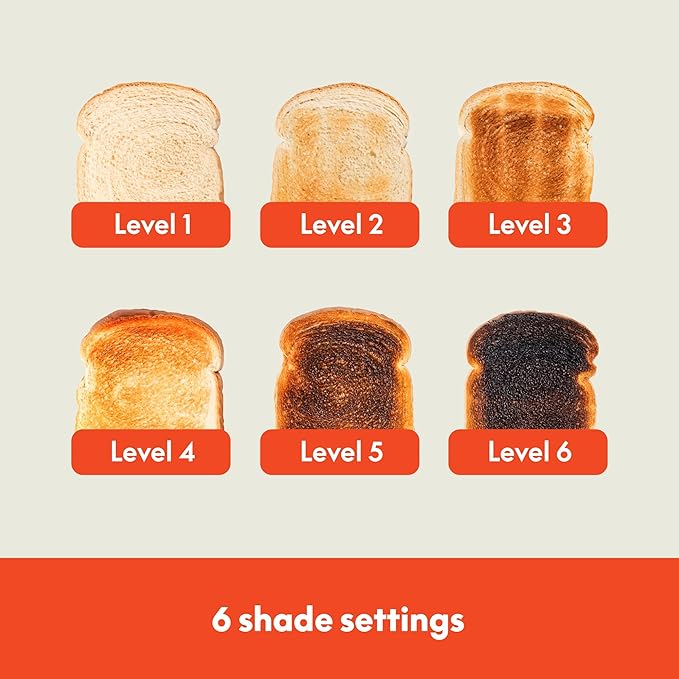 bella 4 Slice Toaster with Auto Shut Off - Extra Wide Slots & Removable Crumb Tray and Cancel, Defrost & Reheat Function - Toast Bread & Bagel, Stainless Steel and Aqua