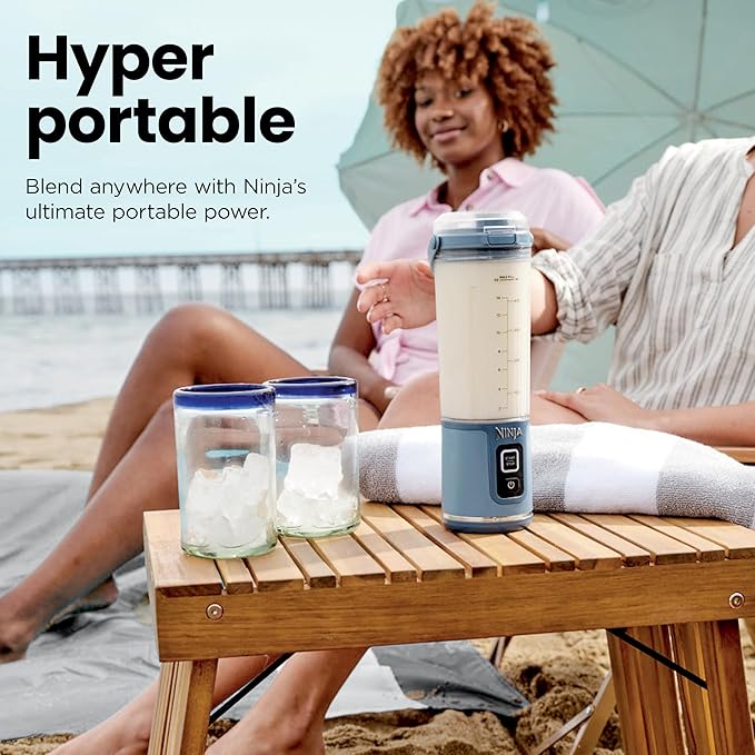 Ninja BC151PR Blast Portable Blender, Cordless, 18oz. Vessel, Personal Blender-for Shakes & Smoothies, BPA Free, Leakproof-Lid & Sip Spout, USB-C Rechargeable, Dishwasher Safe Parts, Passion Fruit