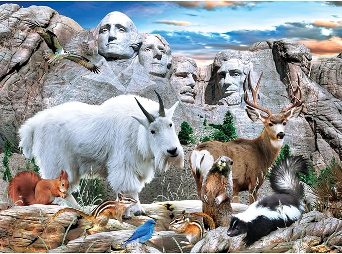 MasterPieces 100 Piece Jigsaw Puzzle for Kids - Mount Rushmore - 14"x19"