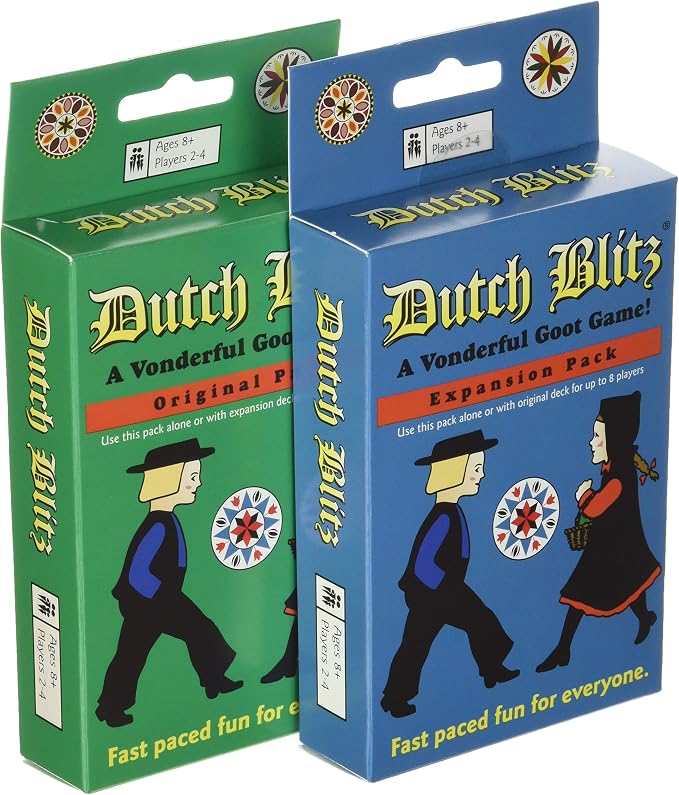 Dutch Blitz: Original and Expansion Combo, Fast Paced Card Game, Fun for Everyone, Great Family Game, Combine Packs to Play With 2-4 Players, For Ages 8 and Up