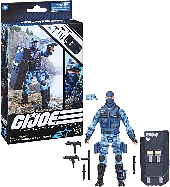 G.I. Joe Classified Series Jason Shockwave Faria, Collectible Action Figure, 105, 6-inch Action Figures for Boys & Girls, with 9 Accessory Pieces
