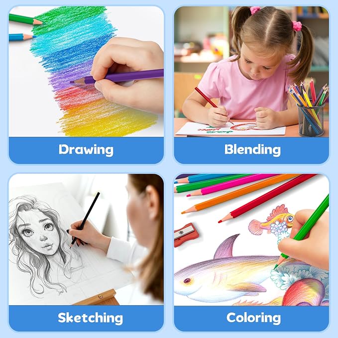 480 Count Colored Pencils Bulk for Classrrom, Color Pencils for Kids in 12 Vibrant Colors, Pre-sharpened Coloring Pencils Set Plus 40 Sharpeners, Bulk Pack Colored Pencils for Back to School Supplies