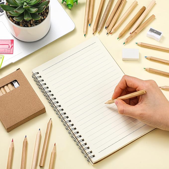 Sinload 100 Set Mini Colored Pencil Bulk for Kid 3.5in Colored Pencils for Coloring Drawing Bulk for Student Teacher 12 Color with Sharpener Eraser Back to School Classroom Party Favors Gifts