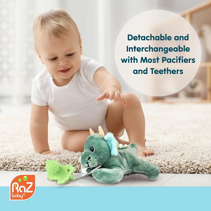 RaZbaby RaZbuddy RaZberry Teether/Pacifier Holder w/Removable Baby Teether Toy - 0M+ - Bpa Free (Koala)
