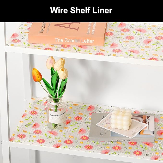 Cooyes Shelf Liner – Premium Non-Adhesive Cabinet & Drawer Liner for Kitchen – Waterproof Shelf Paper with Modern Pattern – Durable EVA Cabinet Mat – Easy to Cut (17.5" W x 78.7" L)