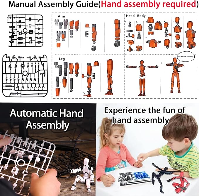 DANONI Titan13 Action Figure, Lucky Robot 13 Action Figures, 3D Printed Multi-Jointed Movable Action Figure, Dummy Robot 13 Figures Toy for Desktop Decorations Game Gifts (5pcs)