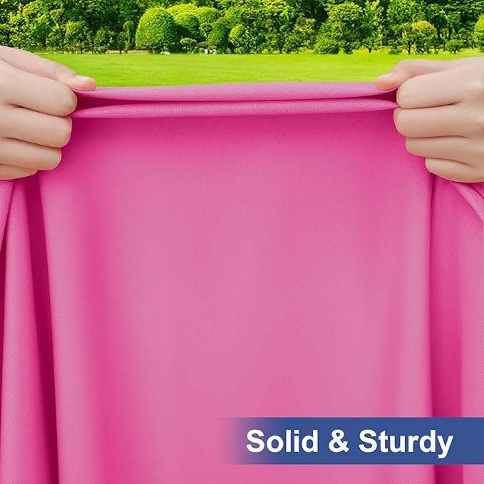 homing Rectangle Table Cloth Cover, Waterproof Polyester Elastic Fitted Tablecloth, Fits for 6 Foot Folding Tables, Washable Table Protector for Picnic, Camping, Outdoor (Rose Pink, 30" x 72")