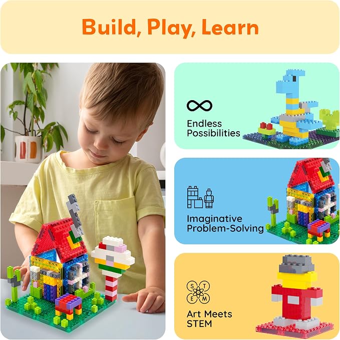 PicassoTiles Magnetc Brick Tile 259pcs Building Block Combo Set Compatible with Major Brick Systems Over 50+ Builds STEM Educational Construction Toy for Kids Toddlers Boys Girls Ages 3 and Up PTS259