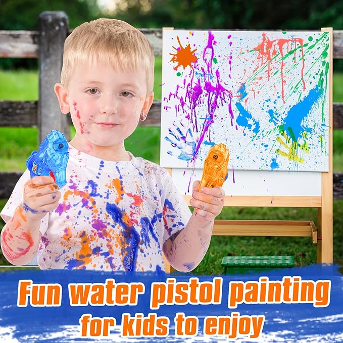 Mini Water Gun for Kids Toddler: 2 Pack Water Guns Soaker Squirts Blasters with Trigger for Boys Girls Summer Outdoor Swimming Pool Water Fighting Toys