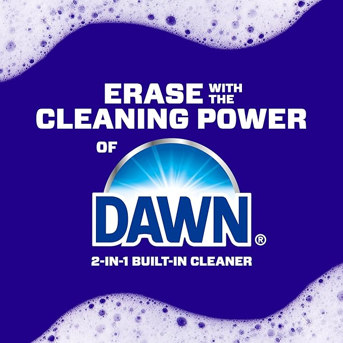 Mr. Clean Magic Eraser Sponge, Bathroom Cleaner, Shower Cleaner, Tub Cleaner, Soap Scum Remover, Bathroom Cleaning Supplies, Dawn Cleaning Power with Febreze Lavender Scent, 2 in 1 Bath, 7ct