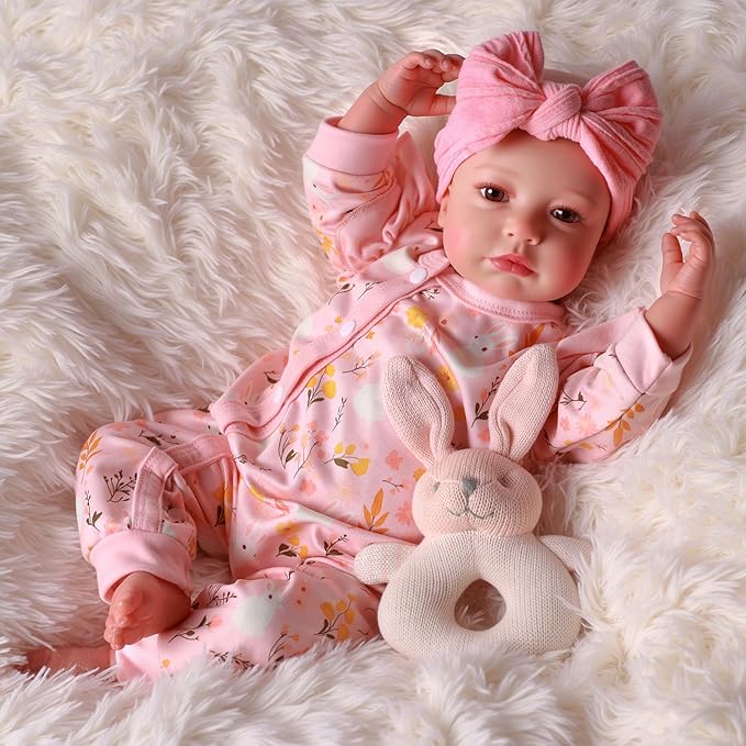 BABESIDE Reborn Baby Dolls - 20-inch Cute Soft Vinyl Realistic Baby Doll Real Life Baby Dolls with Complete Accessories Perfect for Cuddling, Playtime, and Gift Giving