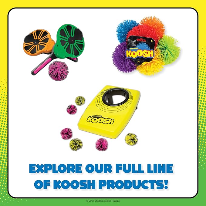 Koosh Paddle Playset – Beach Toys, Outdoor Games for Adults and Family, Outdoor Games for Kids, Fidget Toys for Kids, Ages 4+