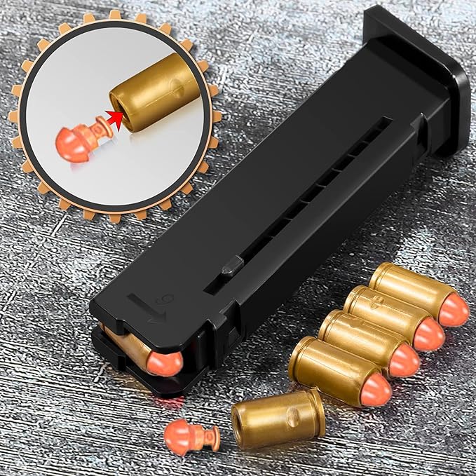 Dreamplay Shell Ejecting Toy Gun, Automatic Pull Back Action Shooting Games Education Model Toy for Kids Gifts