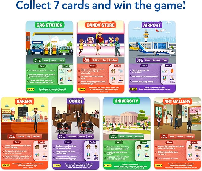 Skillmatics Guess in 10 Around Town, Perfect for Boys, Girls, Kids, and Families Who Love Card Games, Board Games, Travel Friendly, Gifts for Ages 6, 7, 8, 9 & Up
