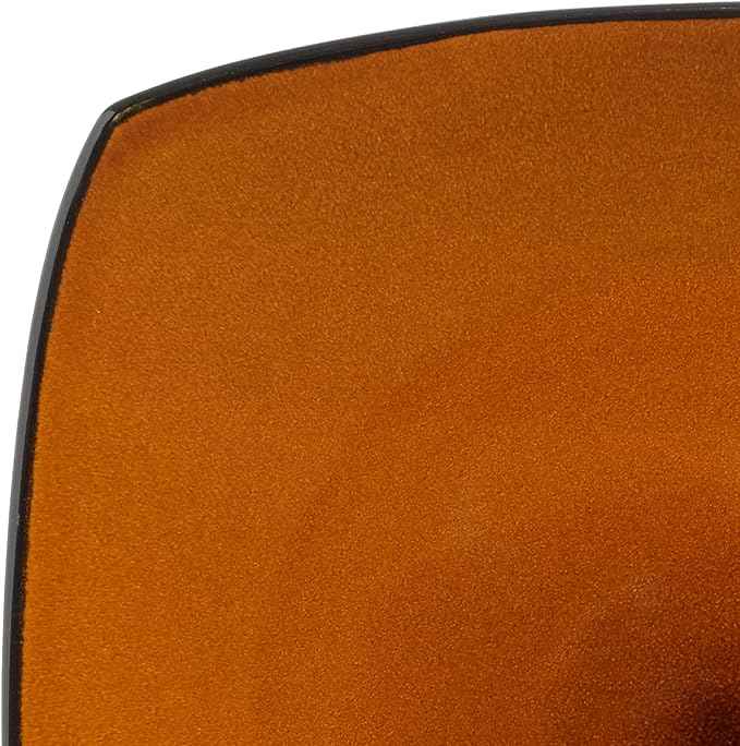 Gibson Elite Soho Lounge Square Reactive Glaze Stoneware Dinnerware Set, Service for 4 (16pc), Amber