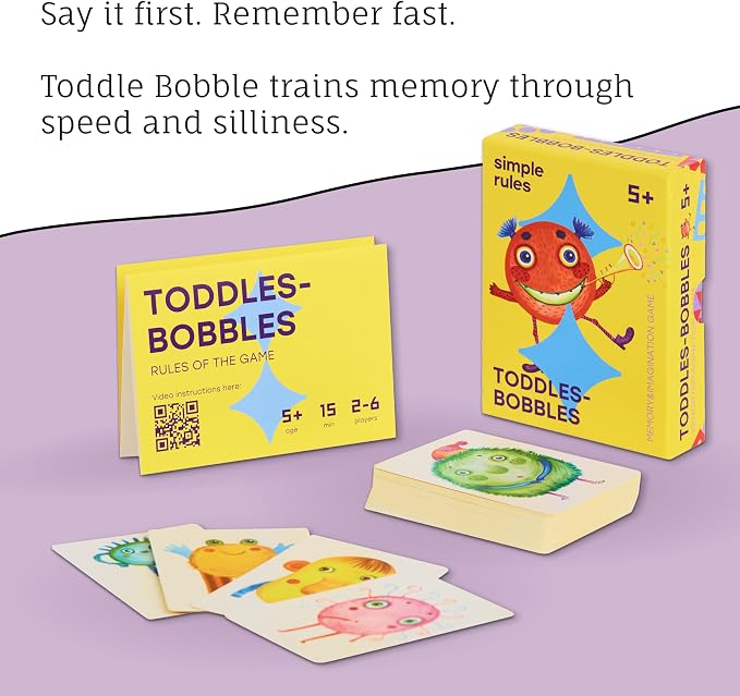 Fun Card Games Bundle for Kids 5+ | 3 Games Included | Fun Educational Card Games | Help to Train Memory, Imagination and Creativity | Recommended by Teachers | 2-6 Players | 10 min Playtime