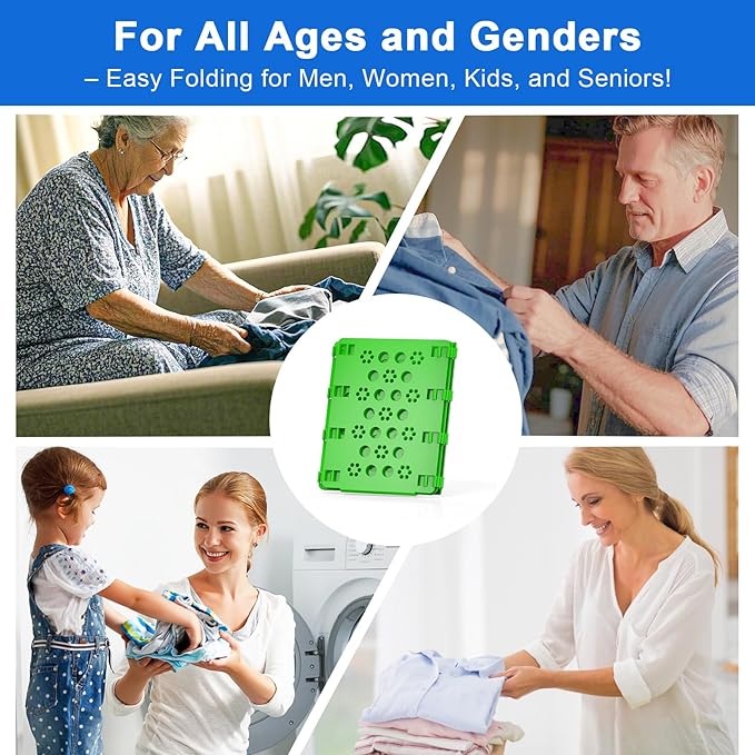 BoxLegend Shirt Folder Board Tshirt Clothes Folder Folding Board Durable Laundry Sorter Helper Liner, Green