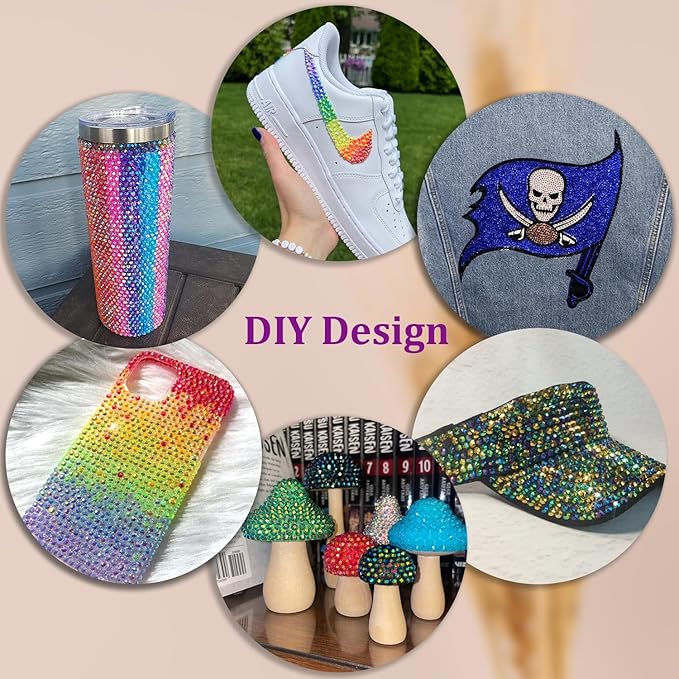 2 Boxes Jelly Rhinestones for Bedazzling, 40000Pcs 3/4/5mm Multicolor Flatback Resin Gems for Crafting, Bedazzler Kit with 3Pcs 10ml B7000 Jewelry Glue for DIY Crafts Tumblers Fabric Decor Nail Art