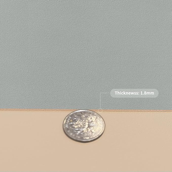 Leather Dresser Cover,1.8mm Thick,14x72 Inch,Dresser Protector Top,Dresser Top Protector,Dresser Cover Top,Dresser Top Cover,Dresser Cover Top for Bedroom.(Light Brown+Gray,14x72)