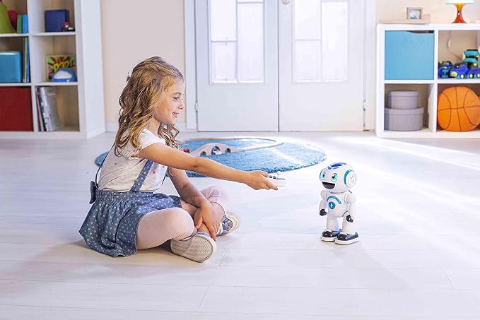 LEXiBOOK - Powerman Master Interactive Toy Robot That Reads in The Mind Toy for Kids Dancing Plays Music Animal Quiz STEM Programmable Remote Control Robot Junior - ROB25EN