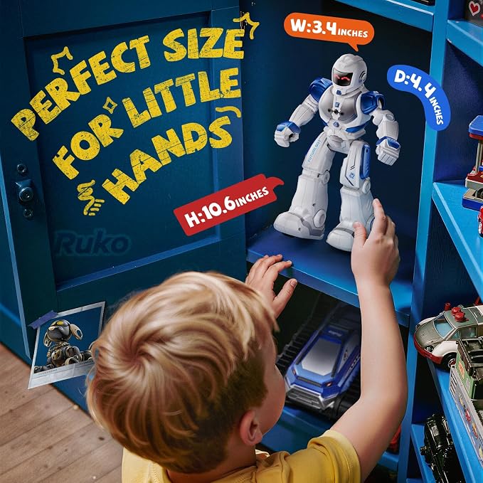 Ruko 6088 Programmable Robot, Gesture Sensing Intelligent Remote Control Robot for Kids 3-6 Years, Christmas Birthday Gift