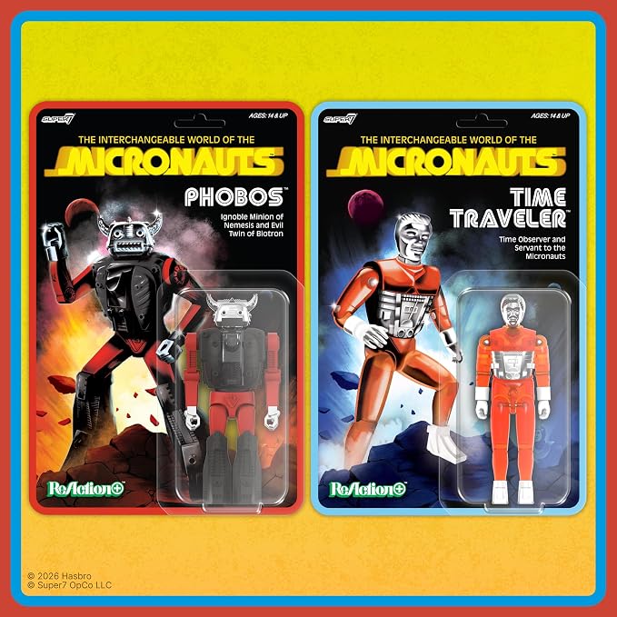 Super7 Micronauts Reaction+ Wave 04 - Time Traveler (Translucent Orange) Action Figure