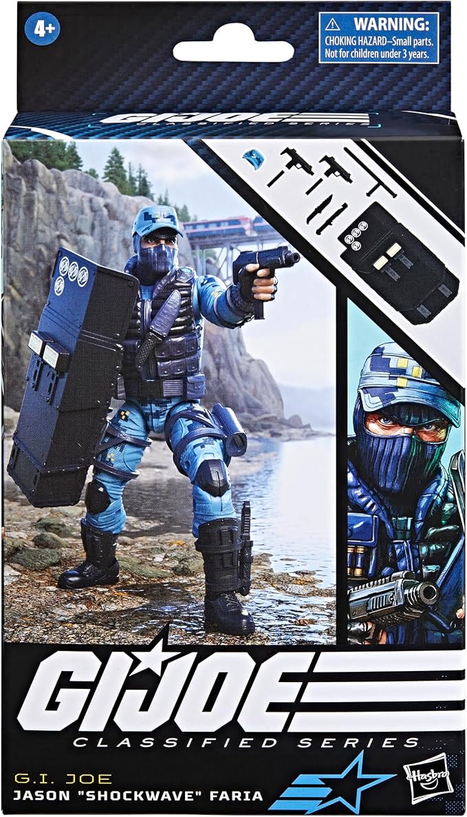 G.I. Joe Classified Series Jason Shockwave Faria, Collectible Action Figure, 105, 6-inch Action Figures for Boys & Girls, with 9 Accessory Pieces