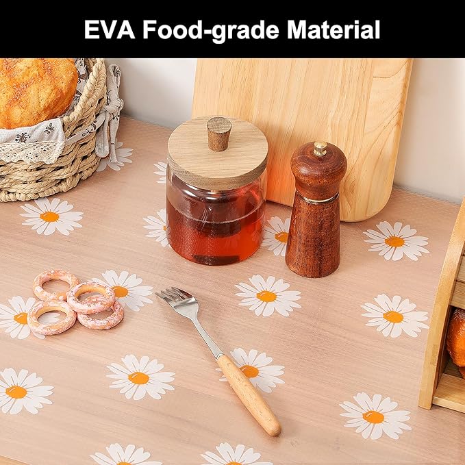 Cooyes Shelf Liner – Premium Non-Adhesive Cabinet & Drawer Liner for Kitchen – Waterproof Shelf Paper with Modern Pattern – Durable EVA Cabinet Mat – Easy to Cut (17.5" W x 360" L)