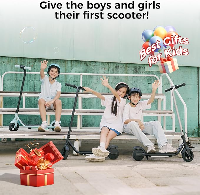 Electric Scooter for Kids Ages 6-12, 150W Motor,10 Mph Max Speed, LED Display, K2-2 Speeds (6/10 MPH), K2 Pro-3 Speeds, Magnetic Charging, Colorful Light, Dual Brake Scooter for Girls Boys