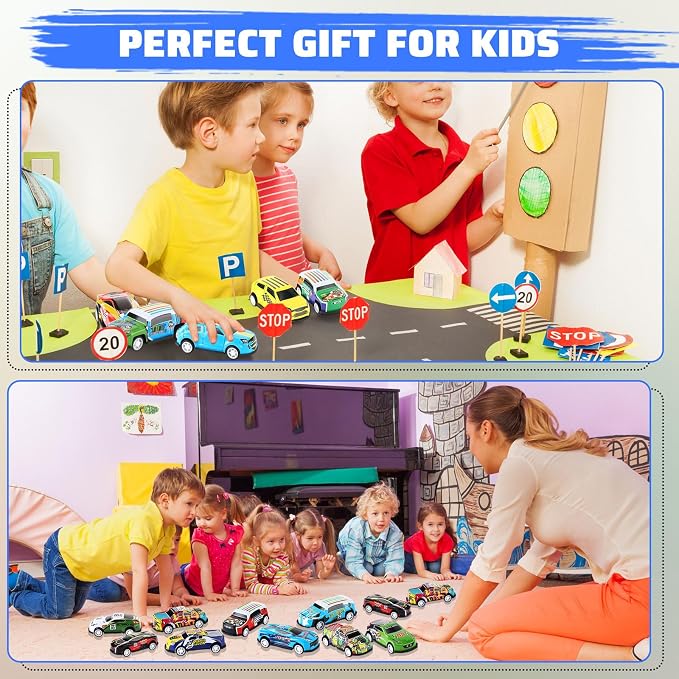 Jenaai 100 Pcs Mini Pull Back Toy Cars Bulk Pull Back Die Cast Race Cars Party Favors for Boys Girls Christmas Party Favor Return Gift Goodie Bag Stuffer Classroom Carnival Gift