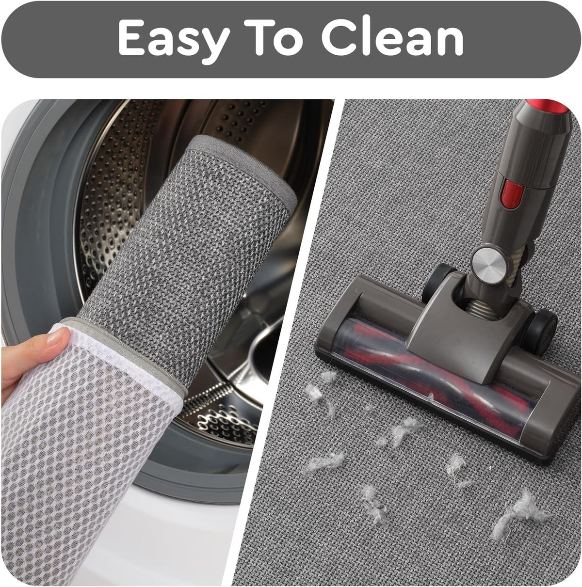 tchdio Kitchen Mats for Floor, Rubber Backed Kitchen Rugs Non Slip Washable, Superior Absorbent Kitchen Runner Rug Easy to Clean, Comfort Kitchen Floor Mat Front of Sink (Grey, 20" × 47")