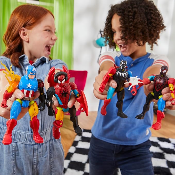Spider-Man Marvel MixMashers Custom Mix-and-Match Action Figure & Accessories, 5-Inch-Scale Super Hero Toys for Kids Ages 4+