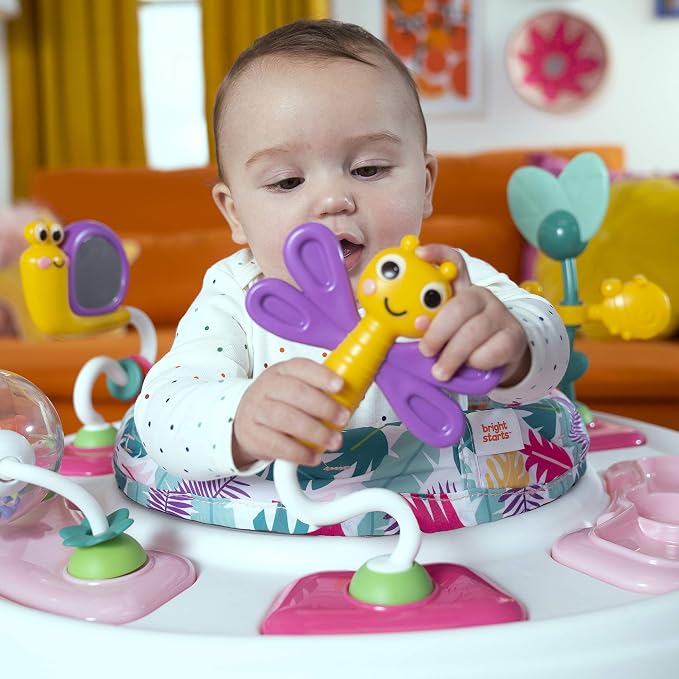 Bright Starts Bounce Bounce Baby 2-in-1 Activity Jumper & Table - Playful Palms