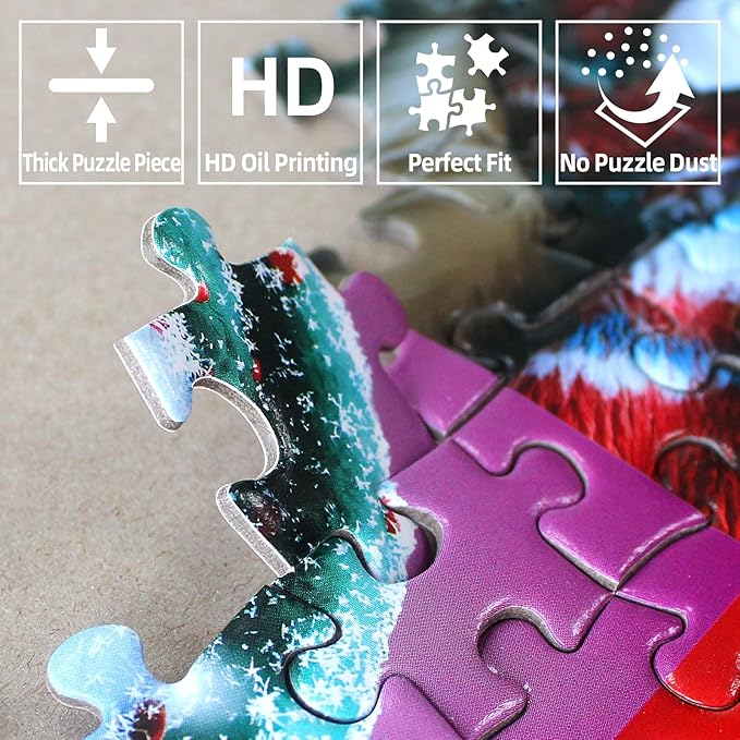 Victorian House Sunset 500 Piece Puzzle for Adults - Jigsaw Puzzles with Autumn Flowers & Scenic Landscape - Lakeside Cottage Challenging Puzzles for Adults & Seniors Gift (23"x15")