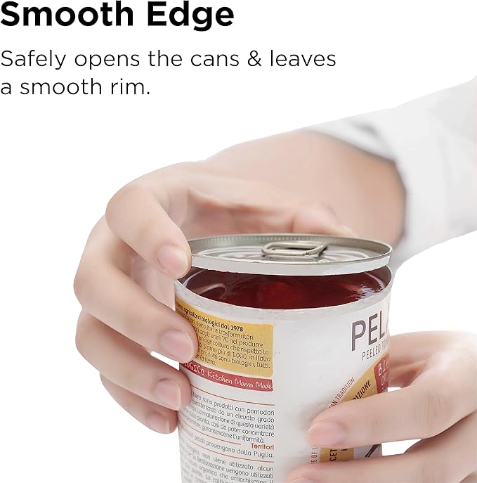 Kitchen Mama Auto 2.0 Electric Can Opener: Blade Opens Almost Any Can Pop or Soda Can - Automatic, Hands Free, Safe, Smooth Edge, Lid Remover, Battery Operated, Cordless, YES YOU CAN (Marble White)